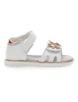 Sandali Bianchi e Rosa Con Strappo in Velcro Grazie 200C355 25 - GRAZIE GIRL - FashionsVida