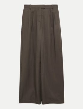 Fließende Wide-Leg-Hose Braun 46