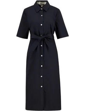 Vestido midi con cierre de botones y trabillas en cintura - Barbour - FashionsVida