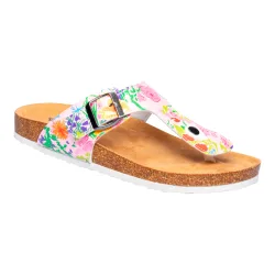 Zehen-Klettpantolette „Tropical“ 36 mehrfarbig