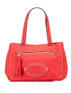 Nubuck Anagram Madrid Fringe Shoulder Bag - LOEWE - FashionsVida