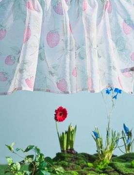 Tendine a vetro con motivo di fragole 2 pack - multicolor