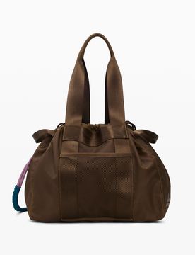 Grand sac cabas en nylon, , Polyamide, Marron, U