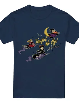 Unisex Hocus Pocus Sanderson Sisters Tonight We Fly T-Shirt Navy Size: Large - Navy - Size: L - Disney - FashionsVida
