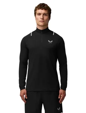 Sweat à Demi-zip Apex Black / Silver Reflective M - Castore - FashionsVida