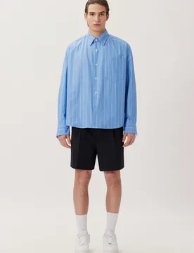Oversized Casual Hemd Streifen Blau S - Seidensticker.com - FashionsVida