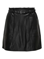 Kurzer Rock - ONLHEIDI FAUX LEATHER SKIRT NOOS OTW - XS bis S - für Damen - Größe S - schwarz - Frauen - female