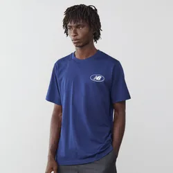Tee Shirt Oval Logo marine/blanc l