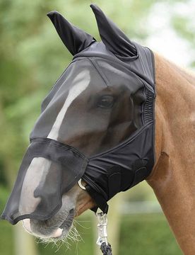 Fliegenmaske FLY BUCKLER PLUS schwarz SH