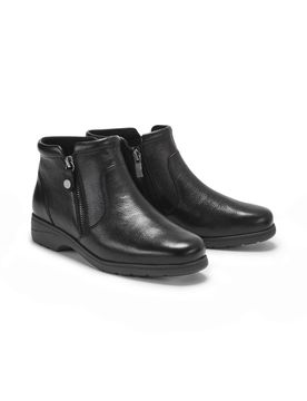 Doppel-Reißverschluss Stiefelette - Schwarz - female - Size: 41