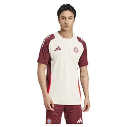 T-shirt à Manches Courtes Entraînement Fc Bayern Munich 24/25 Eu Linen / Shadow Red M