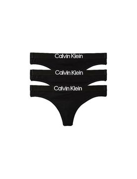 String 3er Pack black schwarz L damen
