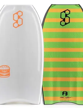 Bodyboard Mack Crilley Qv F3 42.5´´ White / Fluo Green 107.95 cm unisex