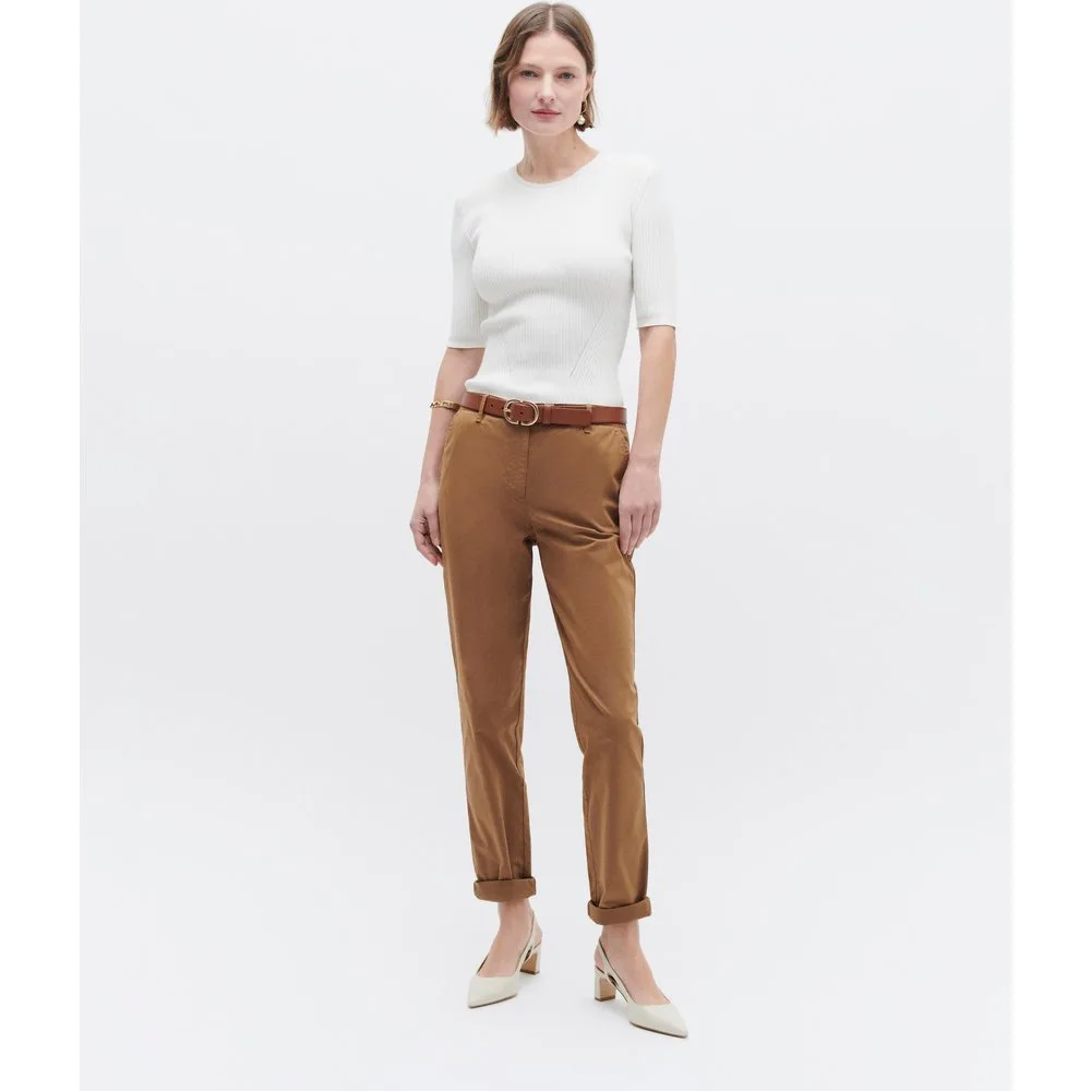 Pantalón de mujer de tiro alto en corte slim - Caroll - FashionsVida