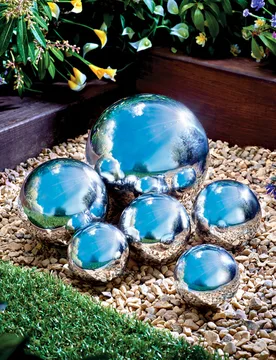 Gartenkugeln Edelstahl 6er-Set - Gainsborough - FashionsVida
