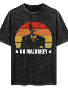 No Malarkey Retro Sunset Distressed - Joe Biden T-Shirt Holiday Simple Tee Shirt - Aliexpress - FashionsVida