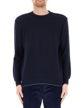 Maglione lana vergine BLU NAVY XXL