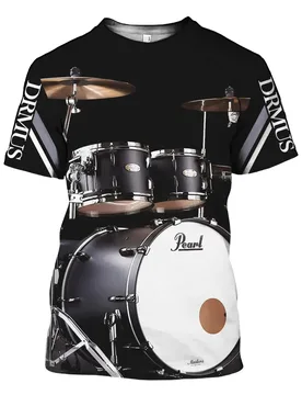 Summer New Hot Classic Drum Pattern 3d Printed T-shirt Casual Short Sleeve Large Size Loose Comfortable Breathable Top - Aliexpress - FashionsVida