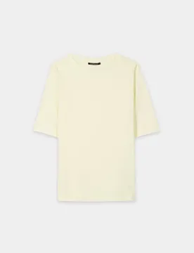 Halbarm-Shirt in Ripp-Optik female