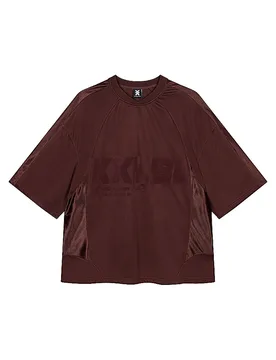 Camiseta corte cropped marrón XL - Karo Kauer - FashionsVida