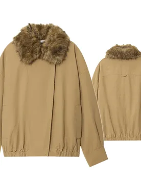 Maxdutti Nordic Vintage Faux Fur Patchwork Jacket For Women Short Parka Coat Women's Jacket Woman Clothes Tops - Aliexpress - FashionsVida