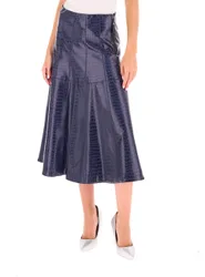 Gonna in similpelle BLU SCURO 40
