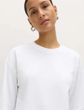 Pure Cotton Striped Boxy Top Soft White female - M&S - FashionsVida