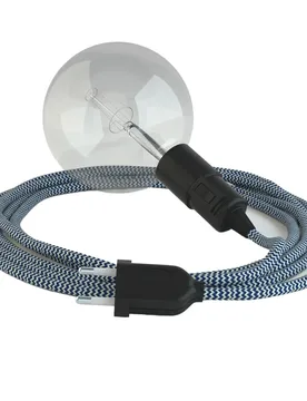 Cables Suspension Luminaire Rz12 Zigzag 5 M Blue / Black One Size - Creative - FashionsVida