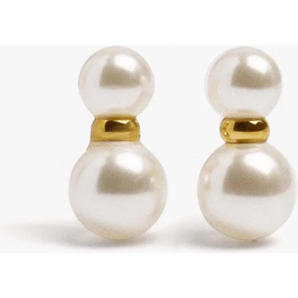 Pendientes de acero inoxidable con perlas decorativas - Parfois - FashionsVida