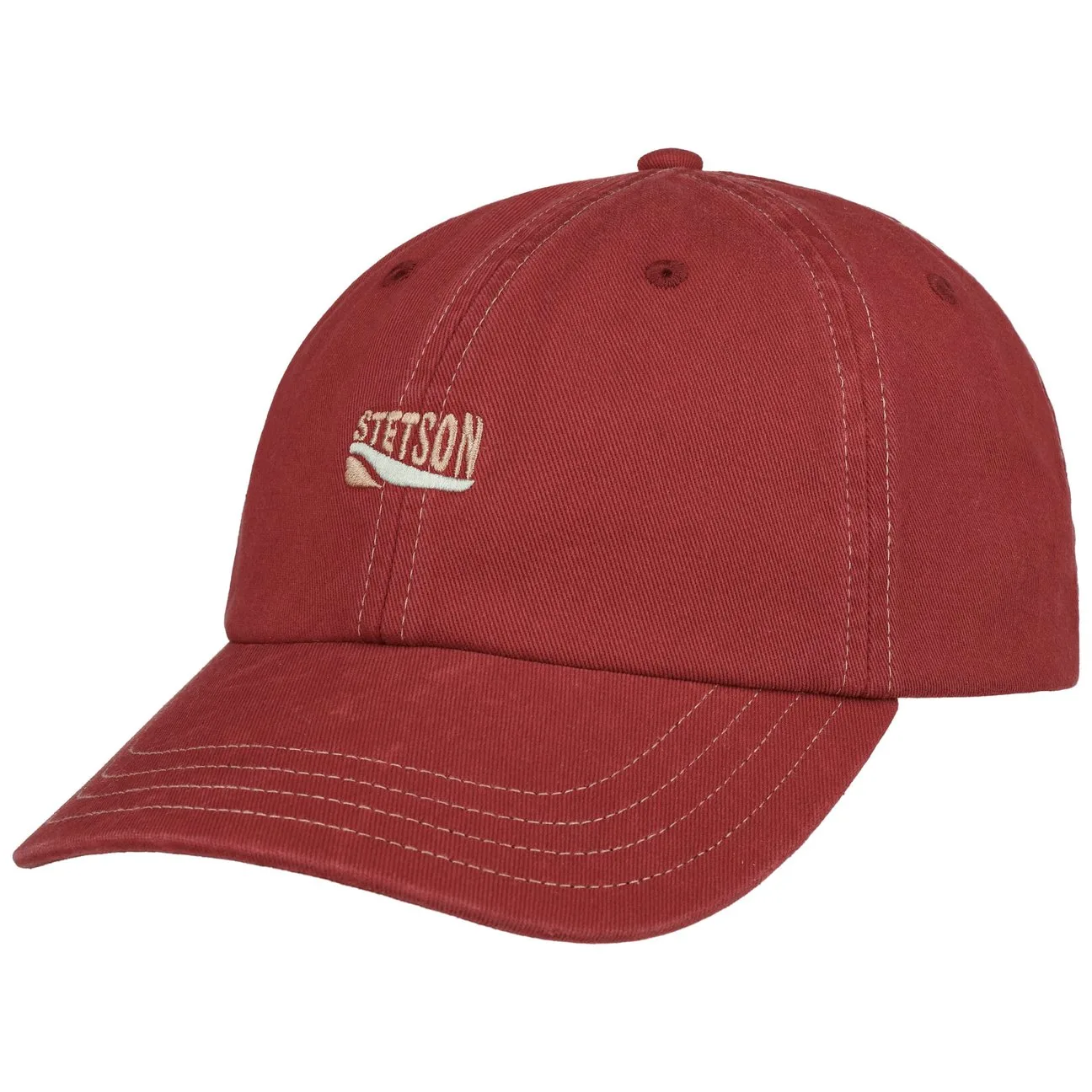 Contrast Stitch Dad Hat by - red - Female - Size: One Size - Stetson - FashionsVida