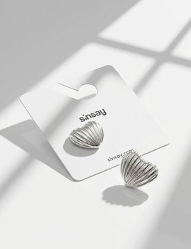 Orecchini a forma di conchiglia - argento