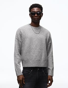 Pull Col Rond Boxy Fit M Gris