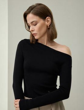 Haut Soie-Cachemire Élégant XL