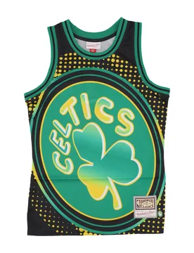 Canotta Tipo Basket Uomo Nba Big Face 7.0 Fashion Tank Boscel Black - Mitchell & Ness - FashionsVida