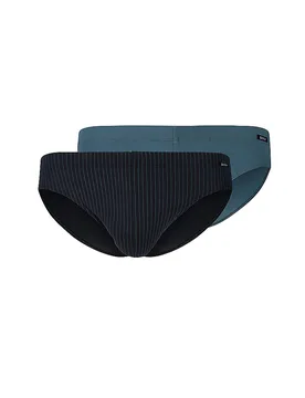 Slip lot de 2 COTTON MULTIPACK parisianbluestripes selection bleu XXL - Skiny - FashionsVida