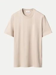 Basic T-Shirt aus Supima-Cotton Beige M