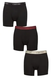 Mens 3 Pack Microfiber Stretch Classic Fit Boxer Briefs Black / Syrah / Cocoon XXL - Black - Size: 2X-Large
