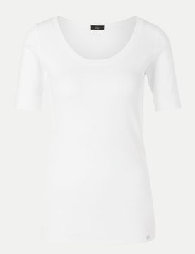 Marc Cain Basic T-Shirt Weiß 42