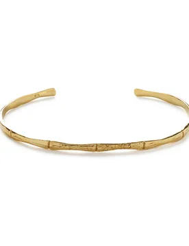 So Just Shop Gold Bamboo Bangle - So Just Shop - FashionsVida