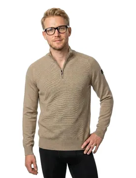 Pull à Demi-zip 26bn408 Classic Ecru Melange XL