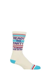 Pair Ready to Party I Already Took My Nap Cotton Socks Multi One Size - Multi Coloured - Size: One Size