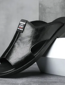 Summer New Men Slippers Luxury Leather Men Sandals Comfortable Soft Sole Beach Shoes Fashion High Quality Men Flat Sandals - Aliexpress - FashionsVida