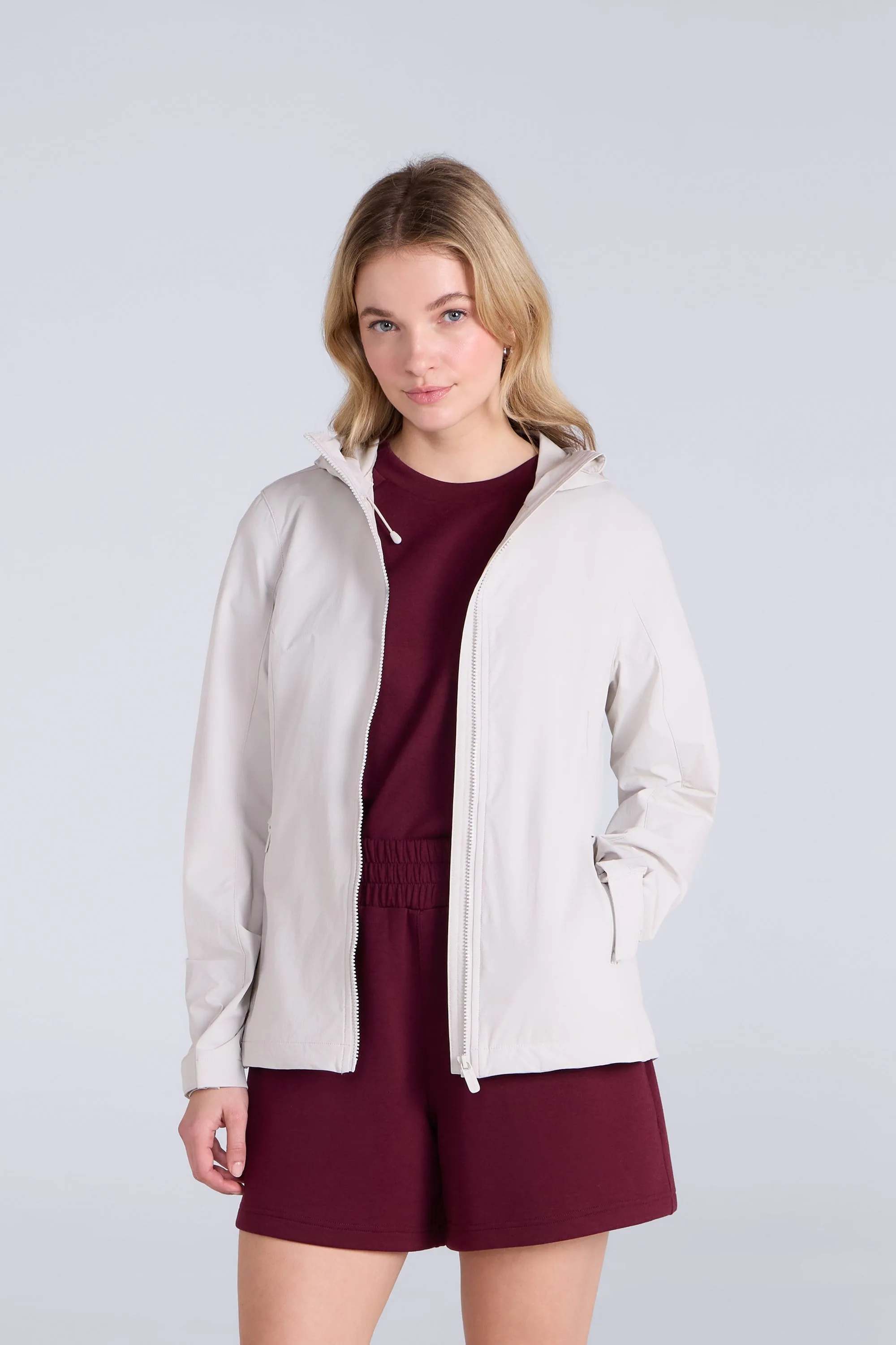 Torino Womens Packable Jacket - Beige - Beige - Size: 6 - Animal - FashionsVida