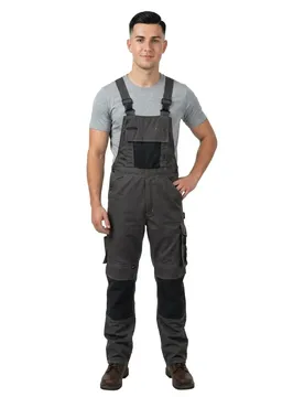Combinaison Avec Poches Pour Genouillères Unique 12169 Dark Anthracite / Black 52