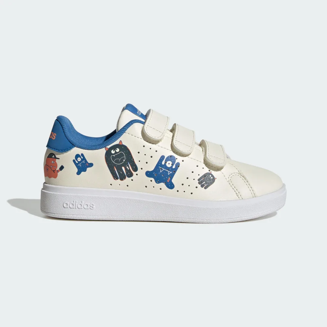 SCARPE ADVANTAGE BASE 2.0 PER BAMBINI 32 Off White / Lucid Orange / Ray Blue - Adidas - FashionsVida