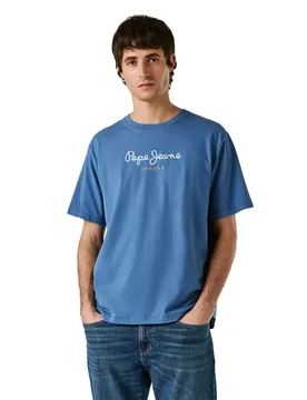 T-shirt à Manches Courtes Eggo Washed Navy Blue XL - Pepe jeans - FashionsVida