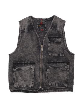 Smanicato Uomo Canvas Acid Vest Black