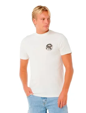 T-shirt à Manches Courtes Wettie Passage Icon Bone S - Rip curl - FashionsVida