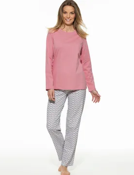Pyjama Everynight, normale Größen, Farbe Rosa, 40, weicher Baumwoll-Jersey herrlich bequem Damen - Walbusch - FashionsVida