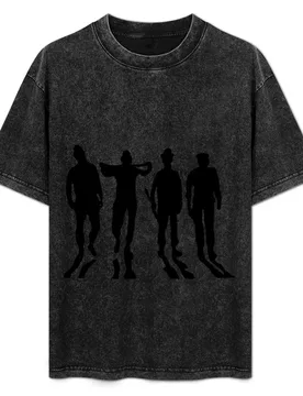 Clockwork Silhouette Painting T-Shirt Simple Line Art Print Tee - Aliexpress - FashionsVida